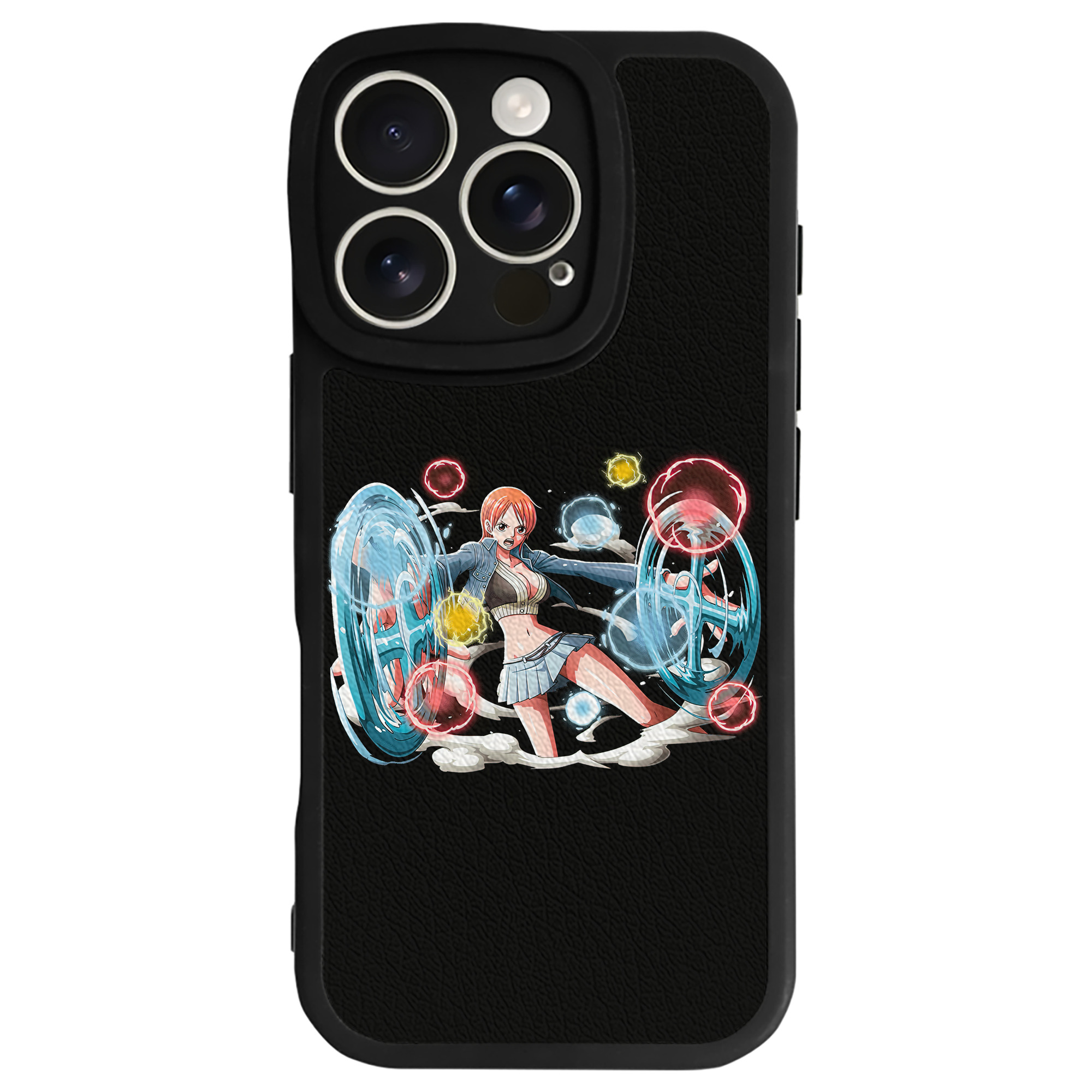 （画像用） ワンピース ナミ ONE PIECE Nami 【iPhone 16シリーズ対応】シリコンスマホケース（レザー調） 材質：シリコン